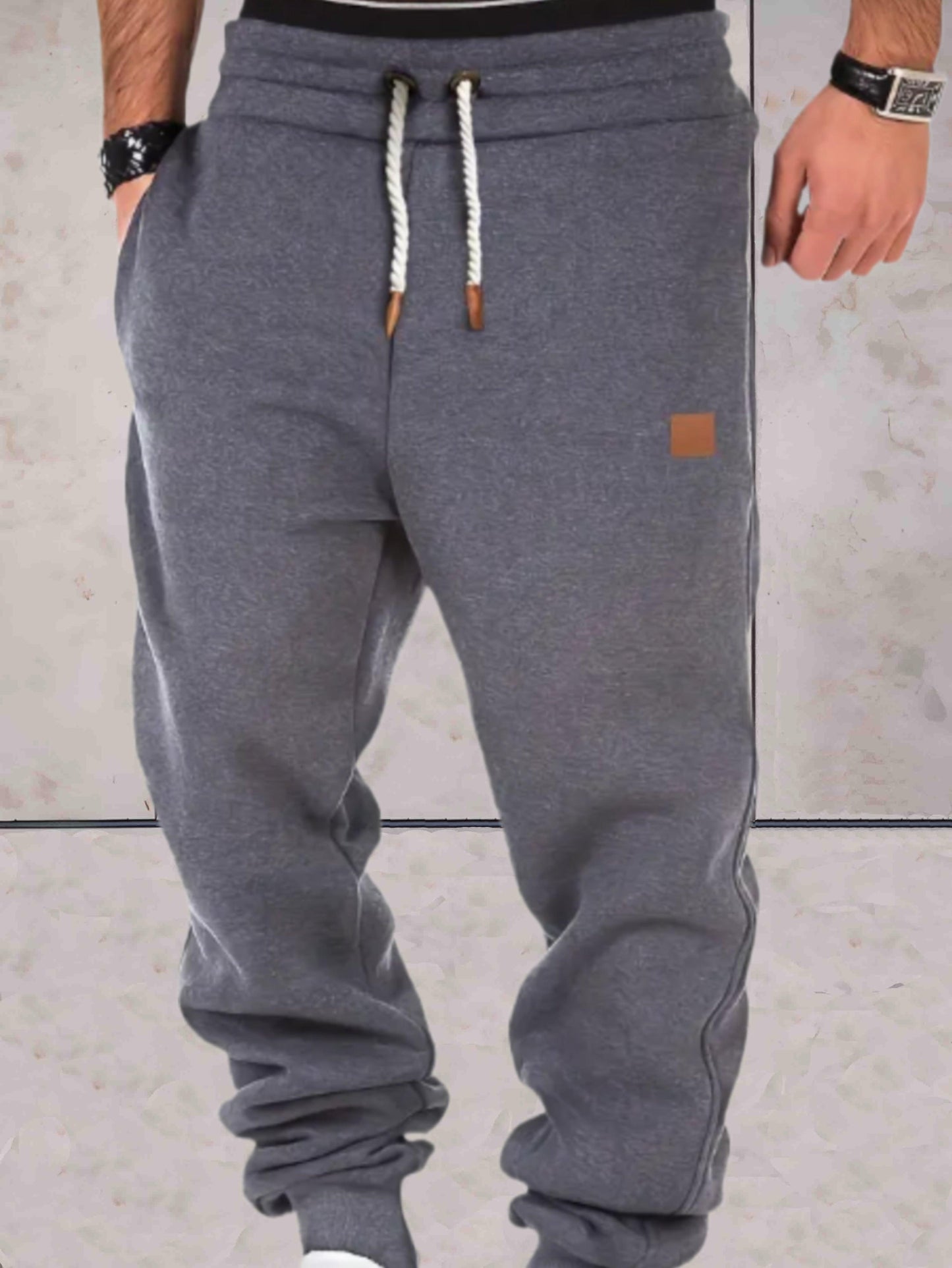 Ford™ - Baggy Herren-Sweatpants mit hoher Taille und Taschen Hose