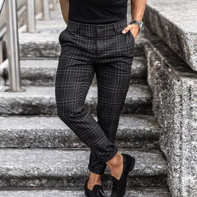 Onas™ | Männer Karierte Slim Fit Hose